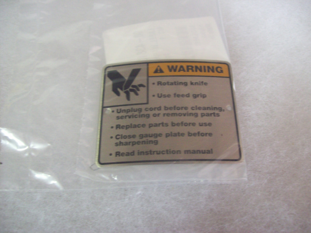 HOBART WARNING LABEL 2000 SERIES